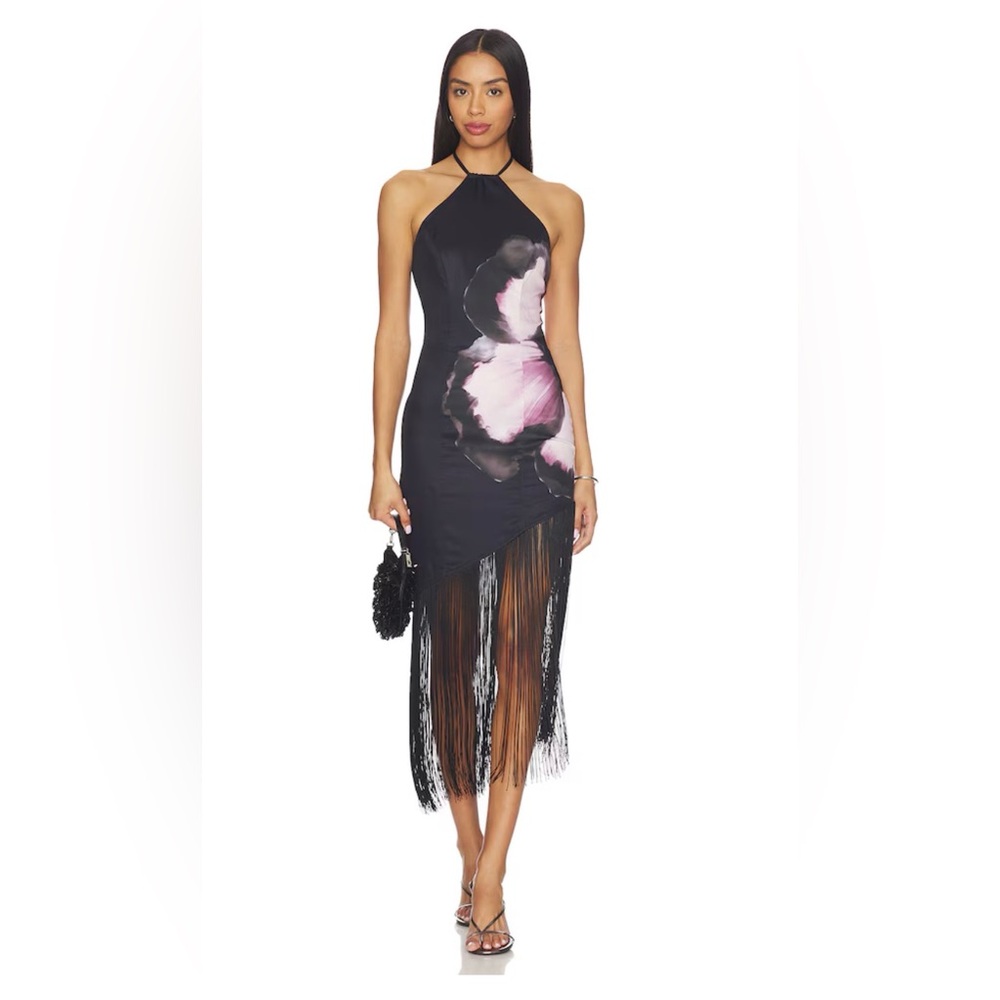 More to Come Halter Fringe Dress